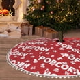 thumbnail image 6 of Rocae Popcorn2 for Christmas Tree Skirt with Pom Pom Trim for Holiday Party for Holiday Home Decor Indoor Outdoor-48", 6 of 7