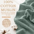 thumbnail image 4 of Yeciiwht Soft Gauze Blanket Breathable Lightweight Cotton Muslin Blankets Throw Blanket for Bed, Couch & Sofa, Cozy All-Season Home Blanket 59*51, 4 of 9
