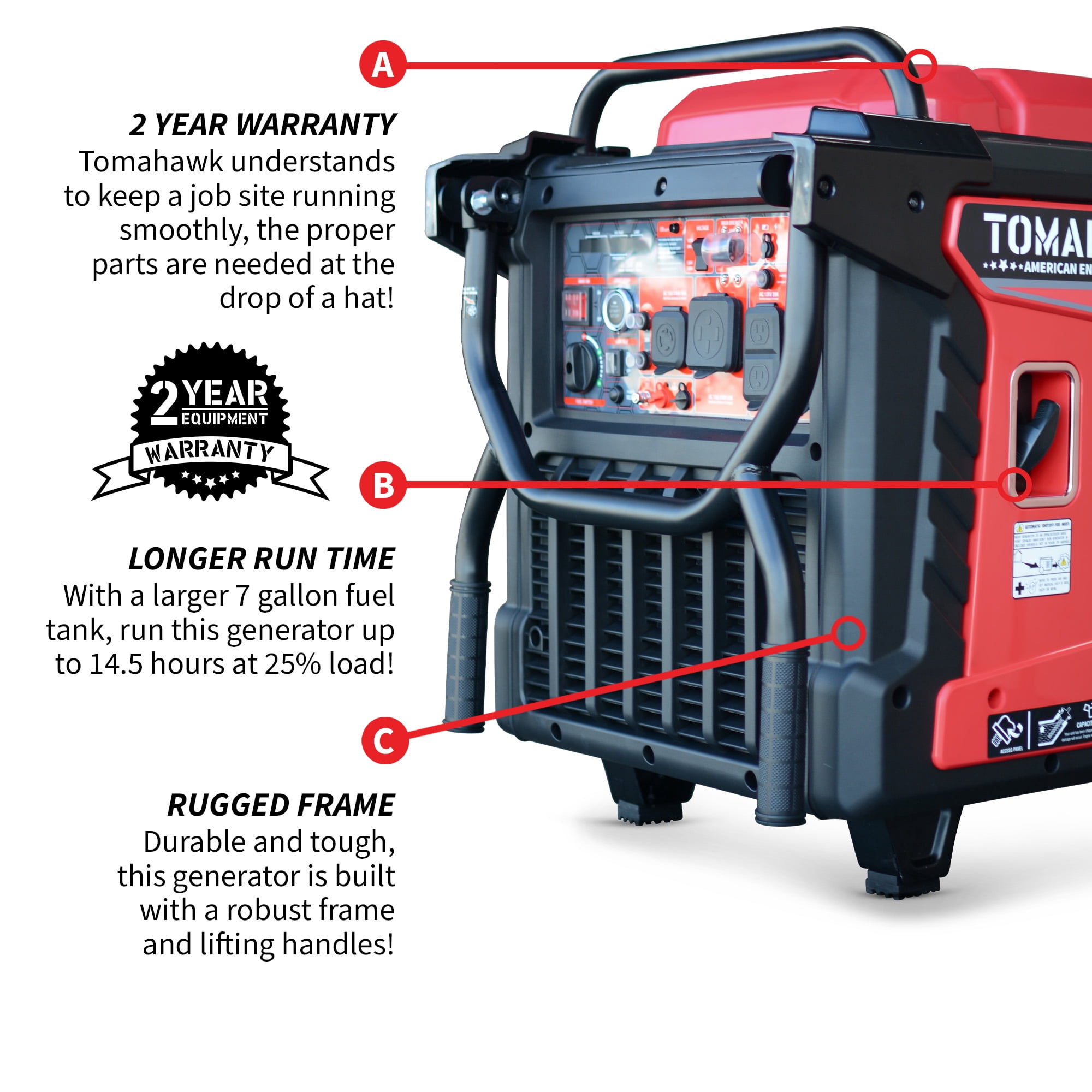 9000 Watt Inverter Generator Electric Start Super Quiet Portable Gas Power Residential Home Use