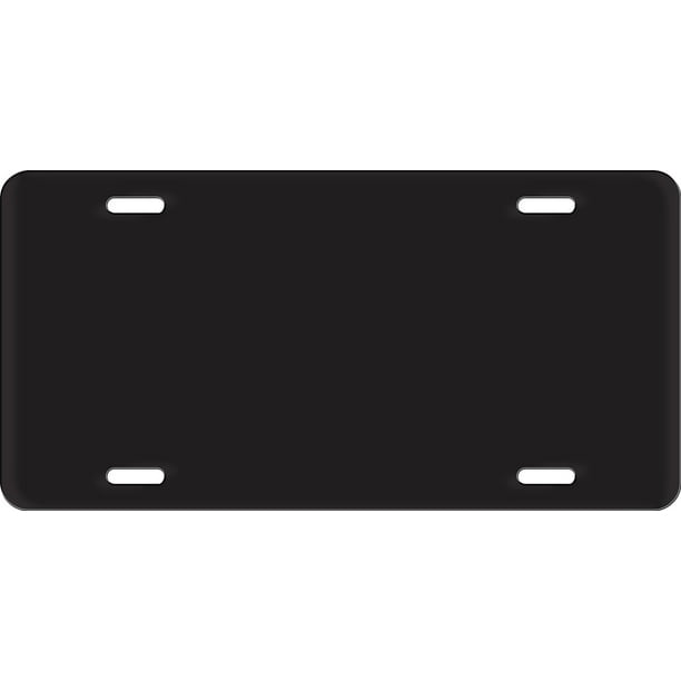 Black Metal 6x12 Blank Auto Tag Plate. Create Your Own Custom