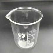 Sijiali 5Pcs Lab Chemical Experiment Equipment Clear Low Form Borosilicate Glass Beakers
