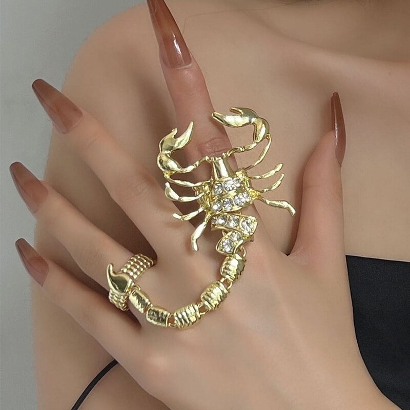 Gold scorpion ring best sale