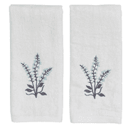 Serafina Home Naturally Beautiful Contemporary Farmhouse Floral On White Hand Towel, Set Of 2, 25" x 16" Inches