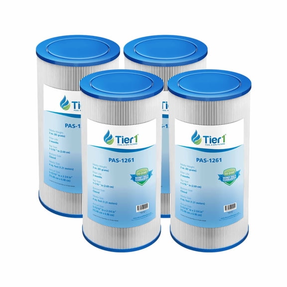 Tier1 Pool & Spa Filter Cartridge 4-pk | Replacement for Icon 136629 3-7 SF Skim, Pleatco PH-3.7-B, Filbur FC-3027, Unicel C-2304 and More | 4 sq ft Pleated Fabric Filter Media