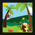 thumbnail image 2 of June Erica Vess 15x15 Black Modern Wood Framed Wall Art Titled - Jungle Jamboree II, 2 of 6