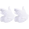 thumbnail image 1 of Bettinay 2 Paires de Gants Blancs pour Manipuler Robe de Mariée Robe Chic et Bijoux Gants en Nylon Cousus, 1 of 5