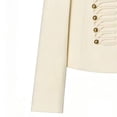 thumbnail image 4 of Sheghy Coat Winter for Women Fashionable Slim-fitting Button-decorated Jacket for Women's Suit Beige XS, 4 of 5