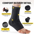 thumbnail image 2 of CAMBIVO Ankle Compression Socks for Men & Women, Ankle Brace for Plantar Fasciitis Relief, Breatheble Foot Brace Ankle Wrap for Sprain and Fitness, 2 of 7