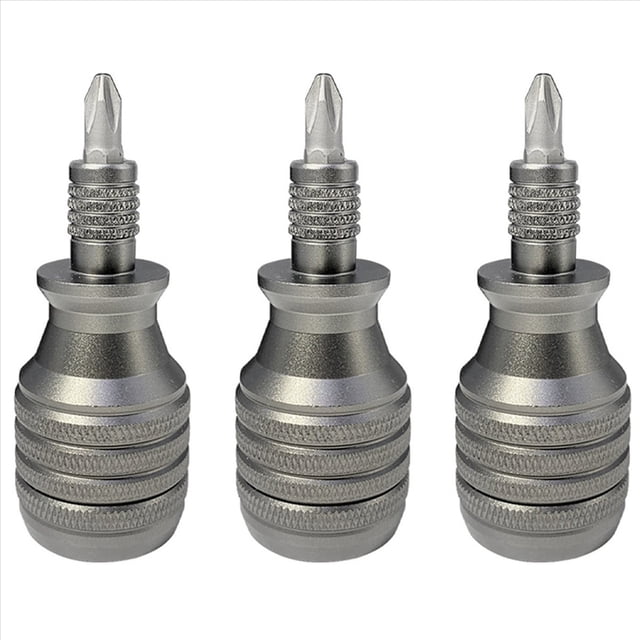 3X Mini Destornillador 7 en 1, Destornillador de Titanio, Kit de Puntas de Destornillador Magnético Torx de 1/4 Pulgadas, Herramientas de Reparación del Hogar