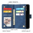 thumbnail image 2 of iPhone 11 Pro Wallet Case, Dteck Soft Leather Zipper Wallet Case Magnetic Buckle Horizontal Flip Cover with 5 Card Slots/Photo Pocks For Apple iPhone 11 Pro 5.8 inch 2019, Blue, 2 of 8
