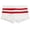 White, variant on QTBIUQ Mens Swim Trunks Low Waist Square Leg Quick Dry Breathable Color Block Stripe Shorts for Swimming Beach Shorts