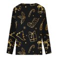 thumbnail image 5 of Qertyioot Chandail en Molleton de Noël pour Femmes Mode Décontractée Manches Longues Col en V Chandail, 5 of 5