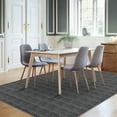 thumbnail image 2 of CAROMIO Washable Area Rug Non Slip 5' x 7' Rug for Living Room Solid Printed Textured Rug Indoor Carpet for Bedroom Dining Room, Black, 2 of 5