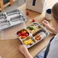 thumbnail image 3 of Deep Stainless Steel Lunch Box with Lid, Divided Sections, Stackable, Dishwasher Safe, for Adults,, Camping, Meal Prep, 3 of 5