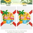 thumbnail image 4 of Florida Garden Flag Outdoor with Flamingos Palm Tree Orange Blossom Sunset Tropical Beach Scene House Banner Welcome Summer Spring Yard Porch Patio Seasonal Decoration Miami Vibes 12x18 Inch, 4 of 8