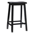 thumbnail image 1 of Pemberley Row Rubberwood Antique Black Bar Stool Rectangular Backless 29" Unassembled, 1 of 15