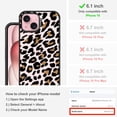 thumbnail image 2 of Case for iPhone 15, [10ft 4X Military-Grade Drop Protection] Durable & Shockproof Phone Case Cover Design for iPhone 15 - Leopard Print - Clear Black, 2 of 6