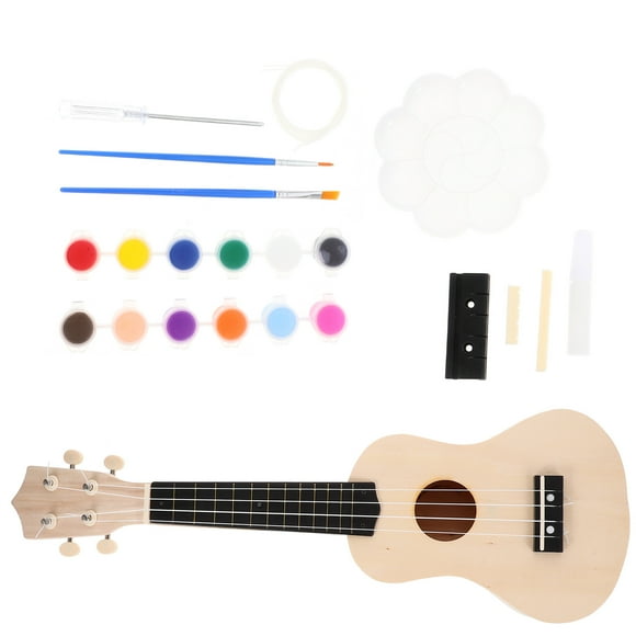 FESTFENDS Ukulele Kids Beginner DIY Basswood Instrument for Home Use 1Pcs