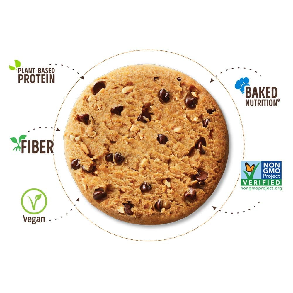 Lenny & Larry's The Complete Cookie, Peanut Butter Chocolate Chip, 2oz, 12 Ct - Plant-Based Protein Cookies, Vegan and Non-GMO