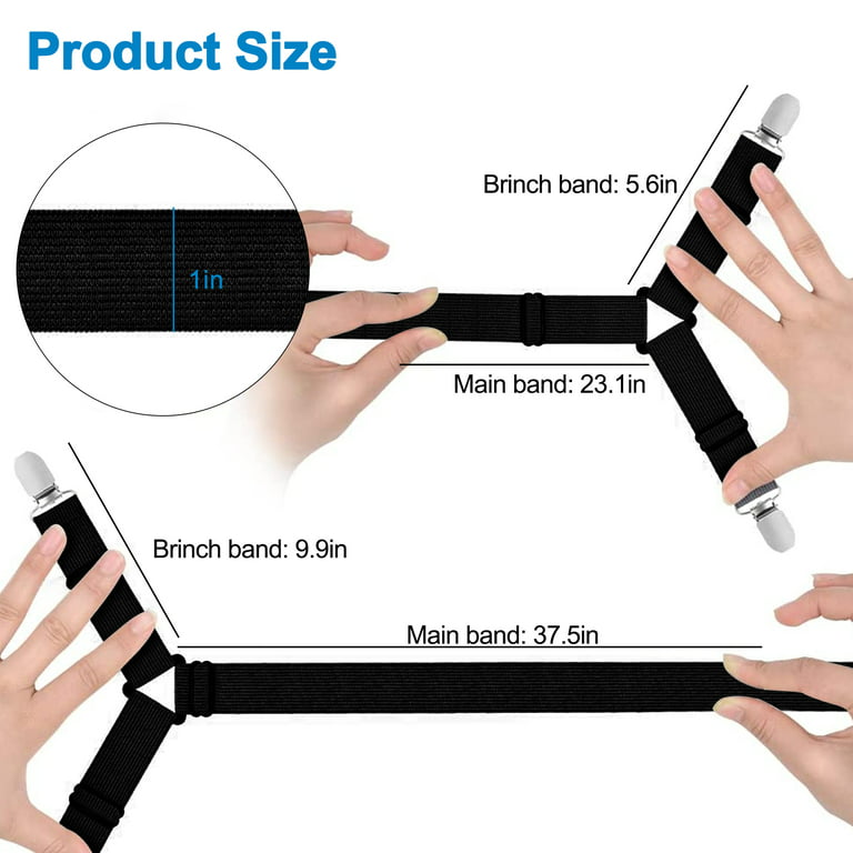 Bed Sheet Holder Straps Adjustable Cross Bed Sheet Clip Elastic Band Fixed  Sheet Fastener Strap Clip, 2Pcs/Set Black - AliExpress