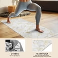 thumbnail image 4 of White Gold Leaf Hexagon Marble Pattern Hot Yoga Mat Towel Non Slip for Hot Yoga - Quick-Drying Yoga Mat Cover with 4 Corner Pockets with Travel Bag - Hot Yoga Towel Non Slip 70"x26", 4 of 6