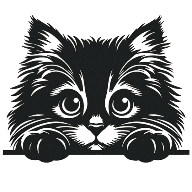 Cuadro Decorativo de Metal con Diseño gatito Extra grande