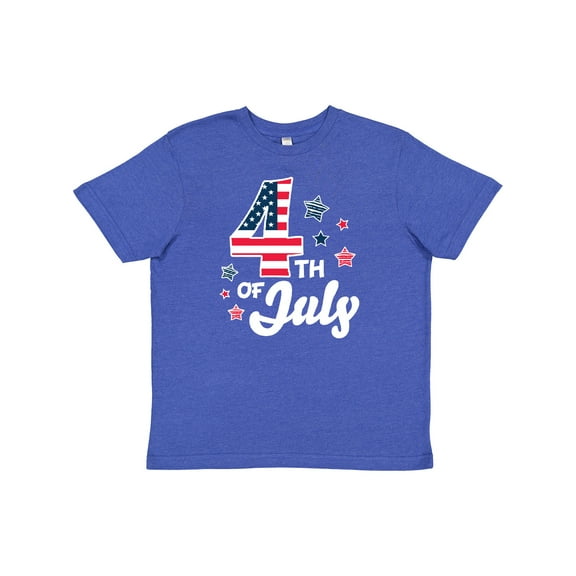 Inktastic 4th of July with Striped Stars Youth T-Shirt