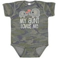 thumbnail image 3 of Inktastic My Aunt Loves Me Niece Nephew Elephant Boys or Girls Baby Bodysuit, 3 of 5