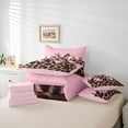 thumbnail image 6 of Feelyou Bowknot Ribbon Bedding Comforter Set 7pcs, Cheetah Print Animal Full Bedding Set, 6 of 8