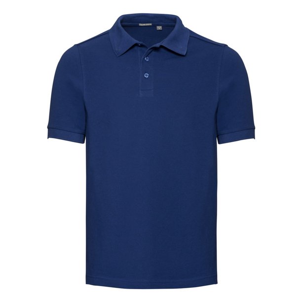 Russell - Polo piqué elástico talle de sastre para hombre caballero (Azul Real Brillante)