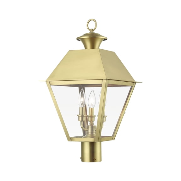 Livex Lighting - Wentworth - 3 Light Large Outdoor Post Top Lantern In Classic