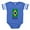 Royal Blue, variant on CafePress - Brazil_S - Cute Infant Baby Football Bodysuit
