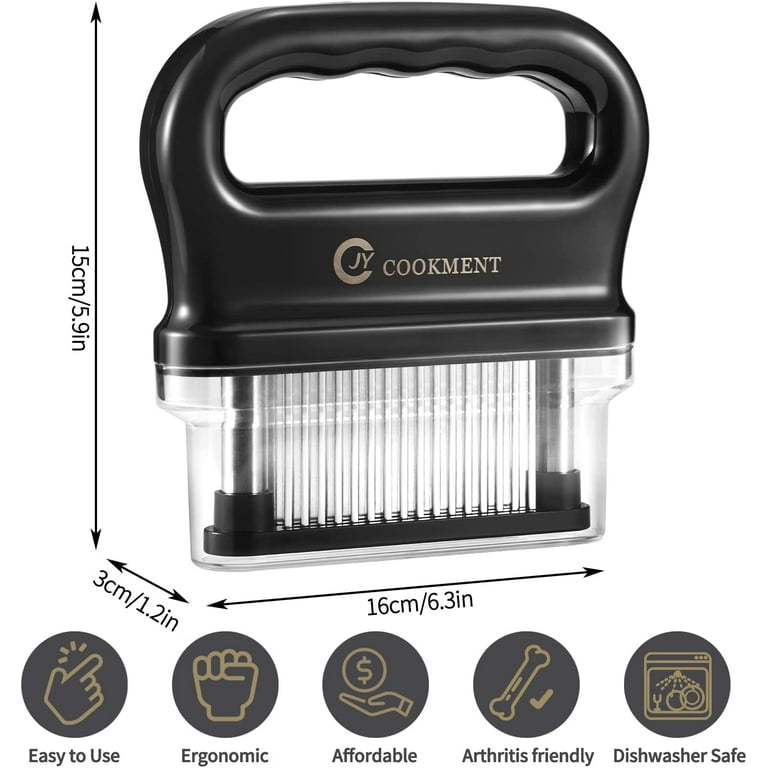 Ccfoud Meat Tenderizer, 48 Stainless Steel Ultra Sharp Needle Blade  Tenderizer for Tenderizing Steak, Beef with Cleaning Brush,Durable Baking  Kitchen