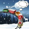 thumbnail image 2 of Wmkox8yii Tren eléctrico retro navideño para niños, juguetes para niños, juego de trenes con vías de ferrocarril, juguetes con luces y sonidos, regalos navideños para niños, 2 of 8
