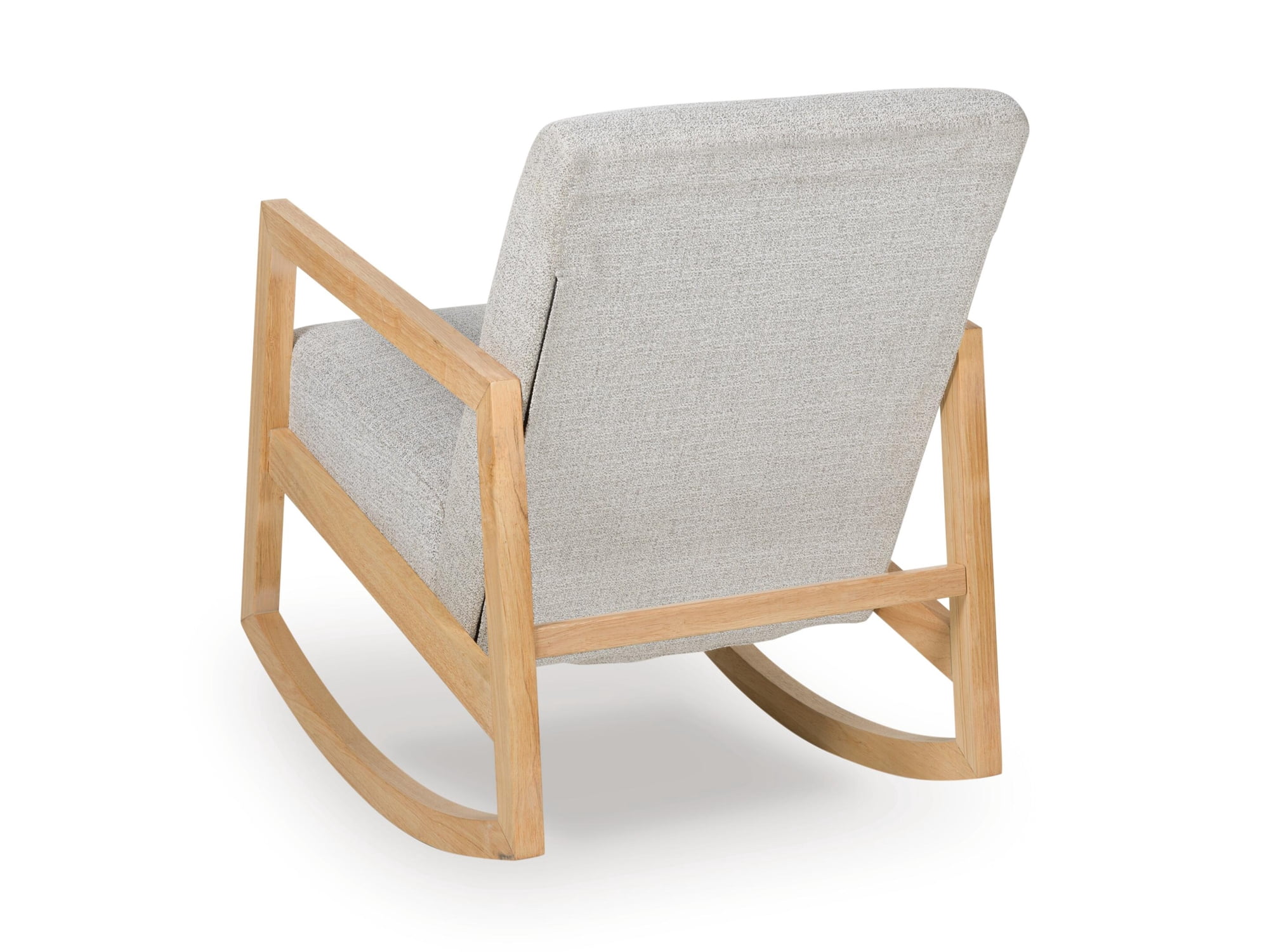 Signature Design by Ashley Wychworth Rocking Accent Chair, Gray/Natural, Upholstered Nursery Rocker with Wood Frame and Performance Fabric