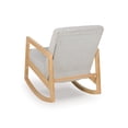 thumbnail image 4 of Signature Design by Ashley Wychworth Rocking Accent Chair, Gray/Natural, Upholstered Nursery Rocker with Wood Frame and Performance Fabric, 4 of 7