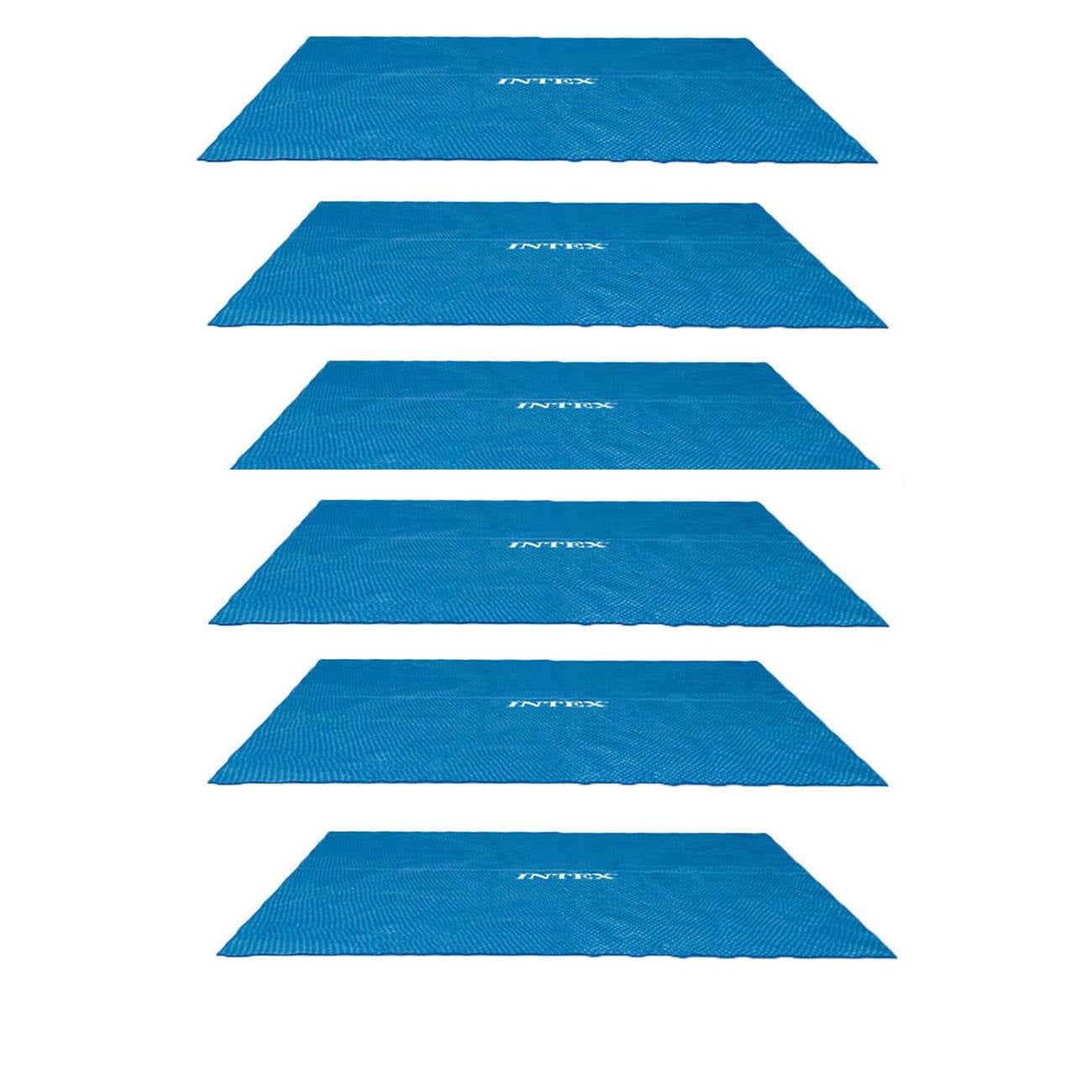 Intex 9 x 18 Foot Rectangular Solar Frame Set Swimming Pool Cover (6 Pack)