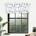 thumbnail image 7 of DriftAway Dandelion Floral Flower Lined Thermal Insulated Energy Saving Window Curtain Valance for Living Room/Bedroom/ Kitchen/Kids, 2 Layer, Rod Pocket, 52"x18"+2”Header (Gray), 7 of 7