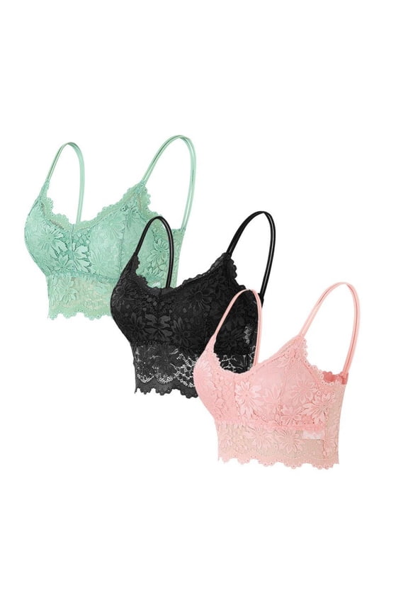 3pcs Lace Bra,Beauty Back Bra,Casual Bra,Wirefree Bralette,Female Bra Vest,Sports Yoga Bra,Wild Daily Bra,Push Up Bra,3/4 Cup Bra,Women Bra,Thin Cup Bra,Breathable Underwear