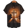 thumbnail image 3 of Camisetas gráficas de Jesucristo para hombres, ropa con estampado 3D, camisas hawaianas de playa, camisetas de manga corta Y2K, ropa vintage, blusa con solapa, 3 of 5