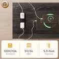 thumbnail image 3 of GALAXHERO Narrow End Table with Charging Station and Open Storage Shelf Sofa Side Table with 2 USB Ports and 2 Power Outlets, Slim Farmhouse End Table for Small Spaces, Bedroom, Living Room Black, 3 of 8