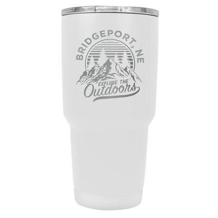 

Bridgeport Nebraska Souvenir Laser Engraved 24 oz Insulated Stainless Steel Tumbler White White.