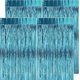 thumbnail image 1 of rideau Frange Anniversaire Bleu Clair - 4 Pices 1 X 2m Rideau Mtallique De Frange Brillant - Rideau De Fond En Aluminium - Decoración Anniversaire, 1 of 5