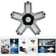 thumbnail image 3 of Luz de techo de garaje de cochera, luces LED de tejado de cochera de 80W toma de tornillo E26/E27, 5 paneles ajustables 6500K tienda, Granero, Magideal Luz de techo de garaje, 3 of 8