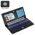 thumbnail image 5 of HAWEE Slim Bifold Wallet for Women, RFID Blocking Long Purse Thin Travel Credit Card Holder, 5 of 7