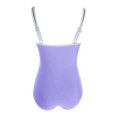 thumbnail image 4 of XUELUO Womens One-Piece Swimsuits Solid Color Sexy Push Up High Waisted Training Sport Control Swimsuit Swimwears Holiday Wear,Purple,XL, 4 of 5