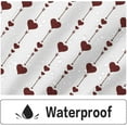 thumbnail image 4 of Happy Valentines Day Shower Curtain for Bathroom Decor Romantic Red Love Hearts Arrows Waterproof Fabric Shower Curtain with 12 Hooks 72x72 Inch, 4 of 6