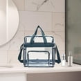 thumbnail image 2 of Bolso transparente de hombro perfecl con bolsillo frontal PVC Gris, 2 of 8
