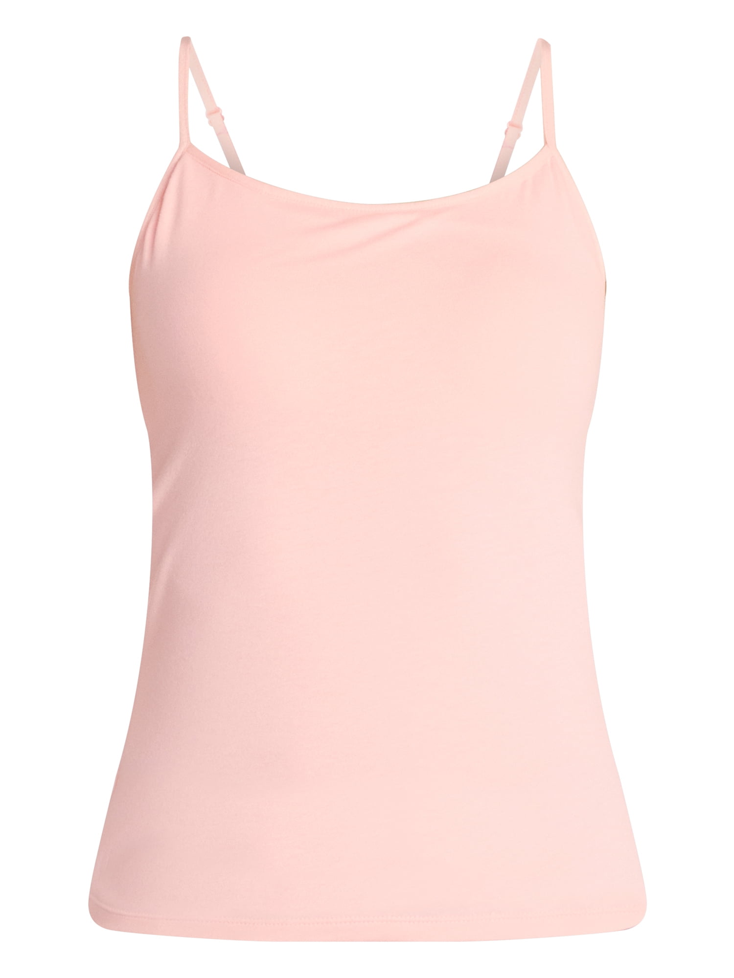 No Boundaries Cropped Cami Top with Shelf Bra, Women's XXS-XXL
