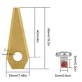 thumbnail image 2 of 36PCS 49X19X1MM Robot Mower Titanium Replacement Blade Anti-Rust Mower Cutter for Indego Easy to Install,36 x Mower Blade 36 x Screw,Golden, 2 of 8